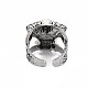 Мужское кольцо из сплава черепа с открытой манжетой RJEW-N029-086-2