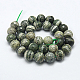 Brins de perles de jaspe en argent naturel G-G213-4mm-28-2