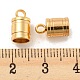 ステンレススチールコードの端部  ゴールドカラー  9.5x6mm  穴：2mm STAS-E020-3G-3