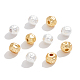 Benecreat 20 pièces 2 couleurs perles en laiton plaqué or longue durée perles entretoises rondes pour bracelet boucles d'oreilles collier fabrication de bijoux KK-BC0007-16-4