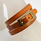 Leather Triple Wrap Bracelets BJEW-C300-M-4