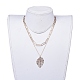 Pendant & Chain Necklaces Sets X-NJEW-JN02759-5