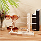 木製の眼鏡の陳列台  6 サングラス表示ホルダー  ビジネス用  家  ビスク  完成品：34.7x95x234mm ODIS-WH0043-16B-5