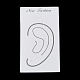 耳のプリント紙イヤリングディスプレイカード  イヤリング用ジュエリーディスプレイカード  長方形  ホワイト  7.2x4.2x0.04cm  穴：6mmと1.5mm CDIS-C006-04-2