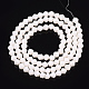 Chapelets de perles en verre opaque de couleur unie GLAA-Q080-4mm-B04-2