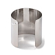 真鍮製のシンプルな幅広のカフバングル  長持ちメッキ  鉛フリー＆カドミウムフリー  プラチナ  内径：2-1/2インチ（6.5cm） BJEW-D039-04P-3