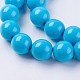 Chapelets de perles en turquoise synthétique G-E456-44-12mm-3