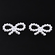 Arcoiris abs plástico imitación perla enlaces OACR-T015-01-14-2