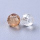 Perles de verre craquelé peintes DGLA-X0006-4mm-12-3