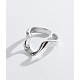 925 anillos de puño ajustable de plata de ley RJEW-BB51069-A-2