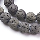 Fili di perle di roccia lavica naturale elettrodeposta sottovuoto G-E432-10mm-10-1