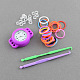 Verrückt Webstuhl Uhr Kit mit Gummibändern DIY-R015-01-2