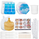 Olycraft bricolage boîte de rangement de maquillage de beauté kits d'artisanat en résine époxy DIY-OC0003-69-1