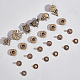 Nbeads 30 Sets 6 Style Brass Snap Button FIND-NB0004-05-4