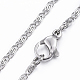 304 Stainless Steel Lumachina Chain Necklaces NJEW-H445-05P-2