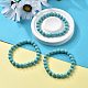 Bracelets extensibles naturels en perle d'howlite&nbsp;BJEW-K212-B-011-1