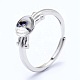 Componentes de anillo de plata de ley ajustables. STER-I016-026P-4