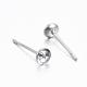 304 Stainless Steel Post Stud Earring Settings For Half Drilled Beads STAS-H376-93-2