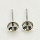 Iron Stud Earring Findings IFIN-G053-5mm-S-1