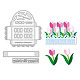 Stampini da taglio in acciaio al carbonio per fiori DIY-WH0263-0066-1