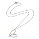 304 collier pendentif en acier inoxydable pour femme NJEW-JN04387-02-4