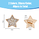 SUPERFINDINGS 40pcs 2 Colors Star Rhinestone Sewing Buttons Alloy Crystal Shank Buttons Flatback Sew on Clothing Buttons Embellishments for Clothing Jewelry Making DIY Decoration Hole 1.8mm BUTT-FH0001-005-2