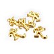 Golden Plated Alloy Letter Pendants X-PALLOY-J718-01G-K-2