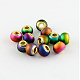 Spray Painted Matte Glass European Beads GPDL-R007-M3-1