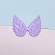 La forma di ala d'angelo cucire su accessori ornamentali in raso fronte-retro PW-WG97373-03-1