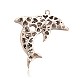 Brillante delfines colgante para el collar TIBE-M001-132AS-2
