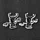 樹脂チャーム  ハロウィンモチーフ  DIYのイヤリングと頭飾り  モンスター  ブラック  37.5x41x3mm  穴：1.5mm RESI-A013-02-1