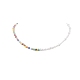 Cuentas de semillas de vidrio y collares de cuentas de perlas de imitación de plástico abs para mujeres NJEW-JN04264-4