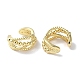 Rack Plating Brass Criss Cross Cuff Earrings EJEW-H099-11G-2