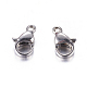 Jewelry Findings Original Color 304 Stainless Steel Lobster Claw Clasps X-STAS-AB10-1-2