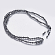 Non-magnetic Synthetic Hematite Mala Beads Necklaces NJEW-K096-11A-1