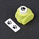 スクラップブッキングとペーパークラフト用のランダムな単色またはランダムな混合色のミニプラスチッククラフトペーパーパンチセット  ペーパーシェイパー  犬の足跡  33x26x32mm AJEW-L051-11-3