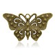Antique Bronze Plated Butterfly Alloy Rhinestone Big Pendants RB-J234-28AB-NF-2