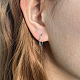Boucles d'oreilles créoles 925 en argent sterling rhodié pour femme PO2404-1-2