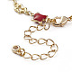 Handmade Brass Enamel Link Chains Jewelry Sets SJEW-JS01163-10