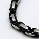 Collares de cadena bizantina para niños de moda 201 acero inoxidable collares NJEW-I008-48C-2