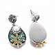 Orecchini pendenti con perle naturali EJEW-G256-02-3