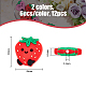 Superfindings 12pcs 2 couleurs perles de silicone écologiques de qualité alimentaire fraise SIL-FH0001-05-2