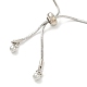 Lasso-Halsketten aus Messing mit flachen Schlangenketten NJEW-P289-13P-4