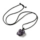 Ожерелье с подвеской из натуральных смешанных драгоценных камней неправильной формы G-H286-02-3