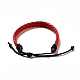 Bracelets de cordon tressé en similicuir pu pour femmes BJEW-M290-01A-2