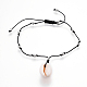 Bracelets de cheville tressé en cordon de nylon avec breloque AJEW-AN00230-1
