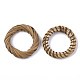 Handmade Reed Cane/Rattan Woven Linking Rings WOVE-Q077-07-2