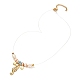 Colliers pendentif étoile de mer et hippocampe et coquillage pour adolescente femme NJEW-JN03715-01-3