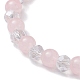 Verre rond perles bracelets extensibles BJEW-JB09909-4