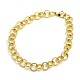 Fashionable 304 Stainless Steel Engraved Bubbles Cable Chain Bracelets STAS-A028-B087G-1